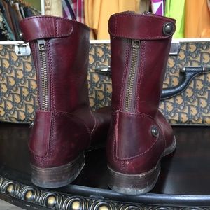 Frye Shoes - Frye Plum Leather Boots Frye Shoes - Frye Plum Leather Boots